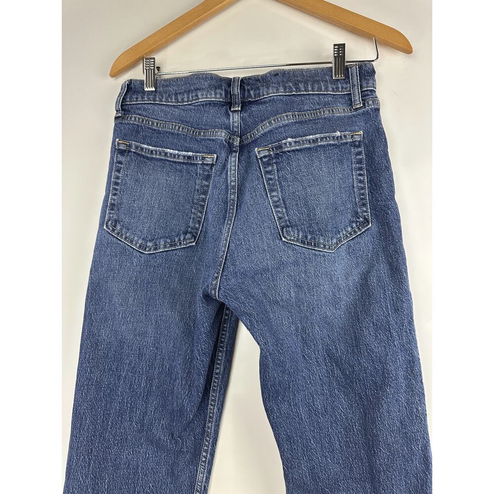 Gap Cheeky Straight High Rise Jeans Button Fly 29 8 R Dark Indigo Blue Denim - Picture 12 of 15
